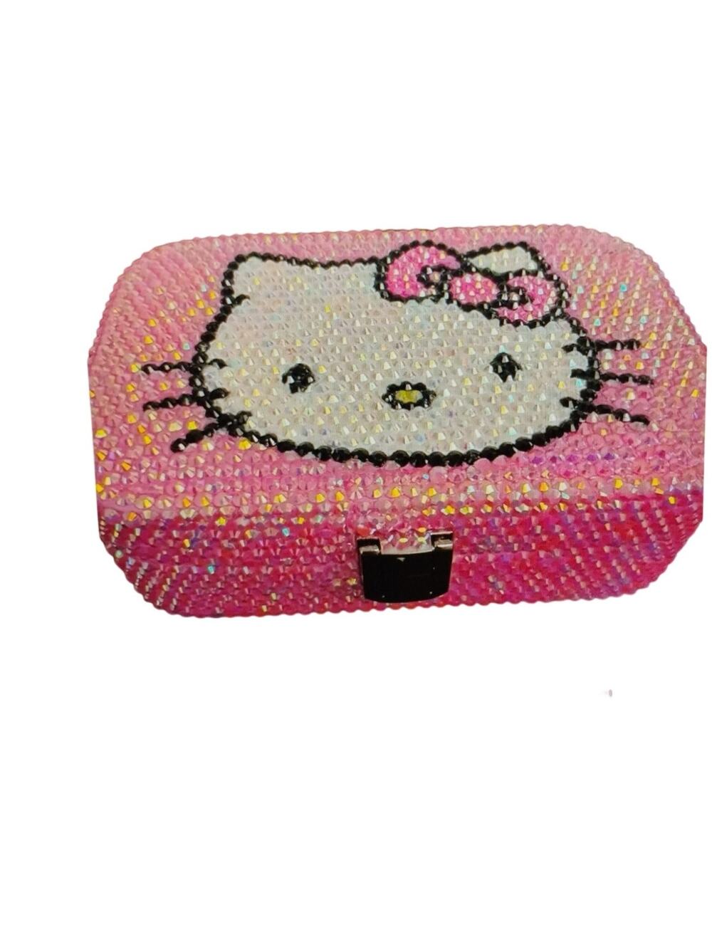 Hello Kitty Bedazzled Jewelry Box Earrings and Rings